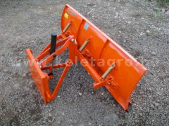 Snow plow 140cm, hidraulic lifting, manual angle adjustment, for Japanese compact tractors, Komondor STLR-140 - Implements - Front Mounted Snow Plows