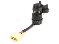 Ignition switch, 5 pins, for automatic glow, for Japanese compact tractors - Compact tractors - 