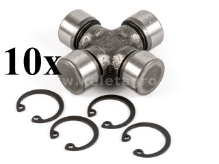 PTO shaft cross joint 19x52mm, outer seeger rings, for Japanese compact tractors, set of 10 pieces, SUPER SALE PRICE! (1)