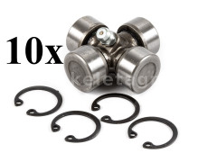 PTO shaft cross joint 20x44,3mm, outer seeger rings, for Japanese compact tractors, set of 10 pieces, SUPER SALE PRICE! - Compact tractors - 
