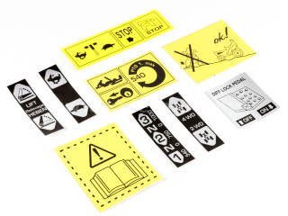 Safety and operation decal set for Kubota B7001 and B7001E Japanese compact tractors (1)