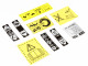 Safety and operation decal set for Kubota B7001 and B7001E Japanese compact tractors