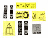 Safety and operation decal set for Kubota B7001 and B7001E Japanese compact tractors (2)