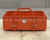 Transport box 130 cm, for Japanese compact tractors, drop down tailboard, Komondor SZLH-130 (8)