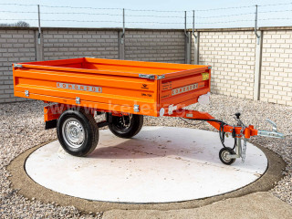 Trailer, tipping, 3 directions dumping, for Japanese compact tractors, Komondor SPK-750 (1)