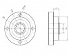 Bearing with housing for hammer shaft of EFGC flail mowers (6)