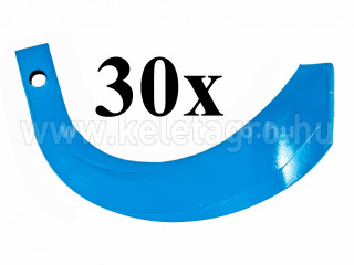 Rotary tiller blade for Japanese compact tractors Iseki / Kubota / Mitsubishi / Shibaura / Yanmar, set of 30 pieces, SPECIAL OFFER! (1)