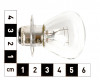 Light bulb, 3 holes, 35/35W, 194550-55810, for Japanese compact tractors, set of 10 pieces, SPECIAL OFFER! (3)