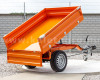 Trailer with overrun brake, tipping, 3 directions dumping, for Japanese compact tractors, Komondor SPK-1500/RF (10)