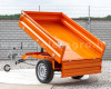 Trailer with overrun brake, tipping, 3 directions dumping, for Japanese compact tractors, Komondor SPK-1500/RF (11)