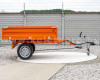 Trailer with overrun brake, tipping, 3 directions dumping, for Japanese compact tractors, Komondor SPK-1500/RF (2)