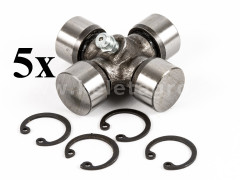 PTO shaft cross joint 20x54,6mm, outer seeger rings, for Japanese compact tractors, set of 5 pieces, SUPER SALE PRICE! - Compact tractors - 