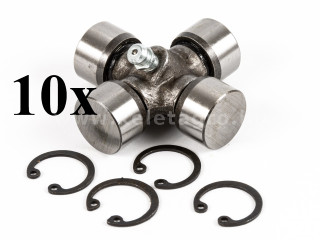 PTO shaft cross joint 20x54,6mm, outer seeger rings, for Japanese compact tractors, set of 10 pieces, SUPER SALE PRICE! (1)