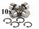 PTO shaft cross joint 20x54,6mm, outer seeger rings, for Japanese compact tractors, set of 10 pieces, SUPER SALE PRICE!