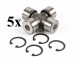 PTO shaft cross joint 25x63,8mm, outer seeger rings, for Japanese compact tractors, set of 5 pieces, SUPER SALE PRICE!