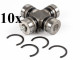 PTO shaft cross joint 26,5x72mm, inner seeger rings, for Japanese compact tractors, set of 10 pieces, SUPER SALE PRICE!