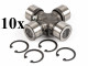 PTO shaft cross joint 28x80mm, outer seeger rings, for Japanese compact tractors, set of 10 pieces, SUPER SALE PRICE!