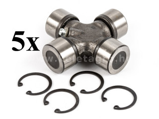 PTO shaft cross joint 28x80mm, outer seeger rings, for Japanese compact tractors, set of 5 pieces, SUPER SALE PRICE! (1)