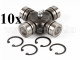 PTO shaft cross joint 25x79mm, inner seeger rings, for Japanese compact tractors, set of 10 pieces, SUPER SALE PRICE!