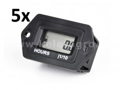 Hour meter, with digital display, set of 5  pieces - Compact tractors - 