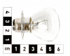 Bec 3 găuri, 35/35W, 194550-55810, pentru tractoare japoneze, Super preț! (3)