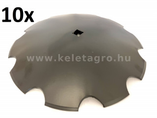 Harrow disc 560mm (30x30), notched, (boron steel) AsahiParts, set of 10 pieces, (1)
